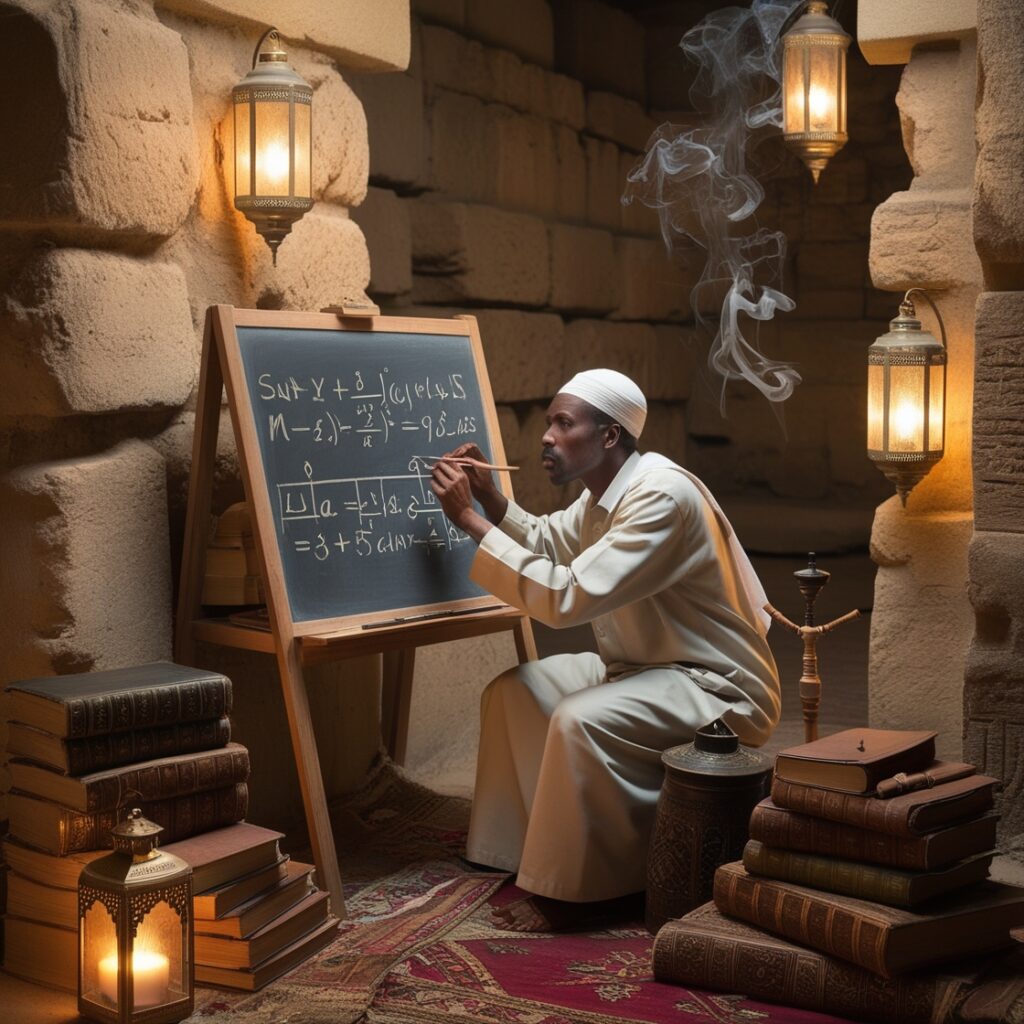 Default_A_Sudanese_scientist_amidst_a_backdrop_of_ancient_Nile_2